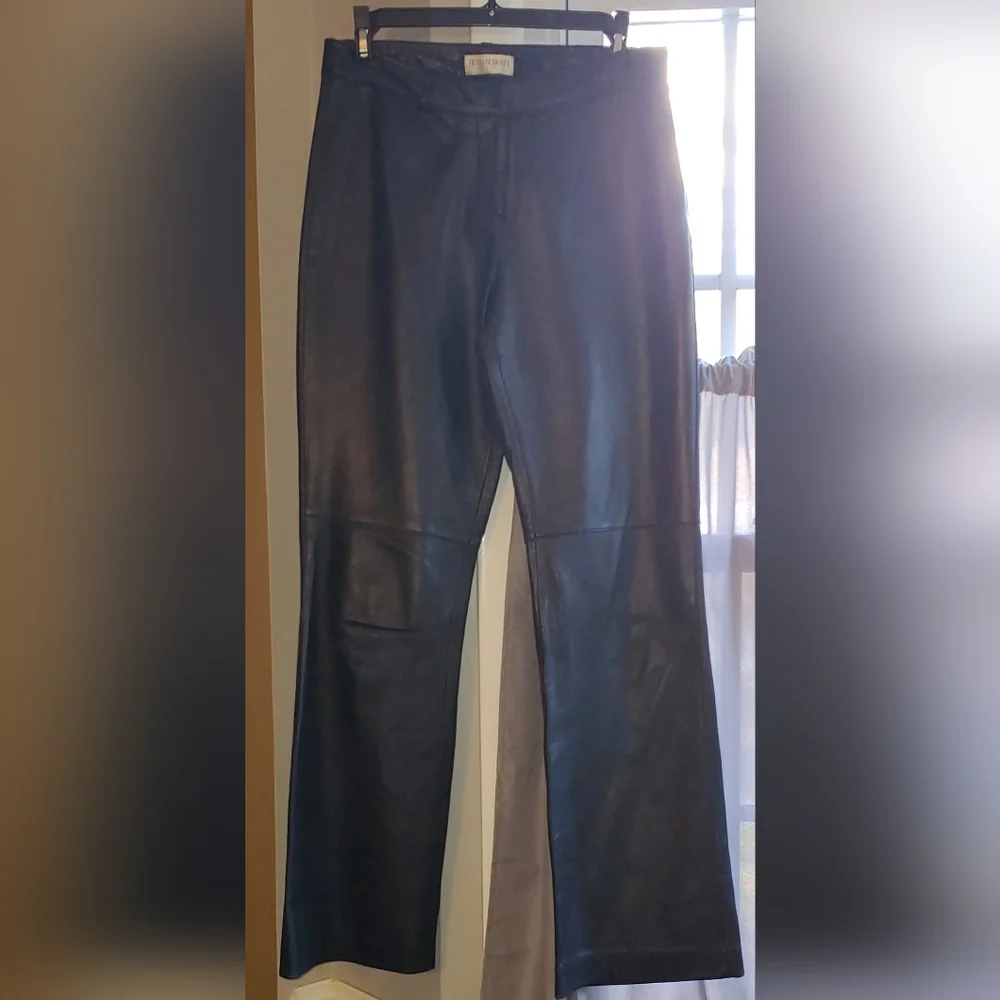 Leather Boot Cut Pants - Picture 5 of 10